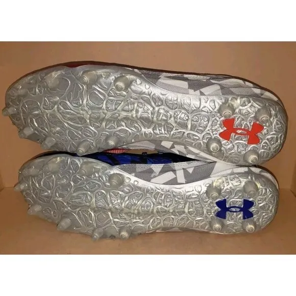 Under Armour Blur Smoke 2.0 MC USA Low Football Cleats Men's Sz 12.5 3026341-100