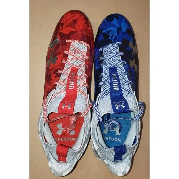 Under Armour Blur Smoke 2.0 MC USA Low Football Cleats Men's Sz 12.5 3026341-100