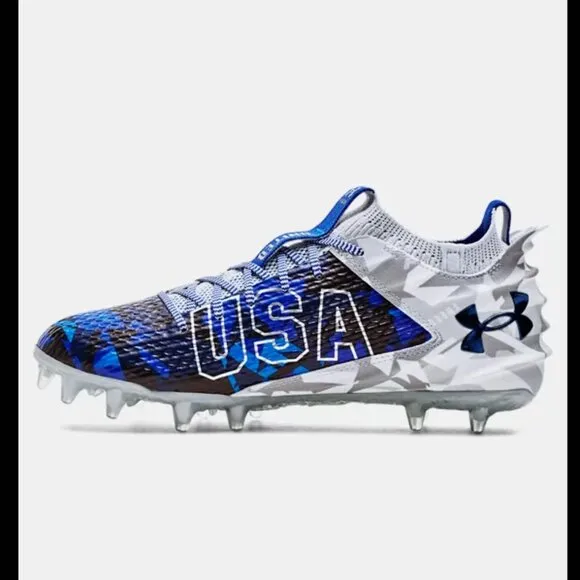 Under Armour Blur Smoke 2.0 MC USA Low Football Cleats Men's Sz 12.5 3026341-100