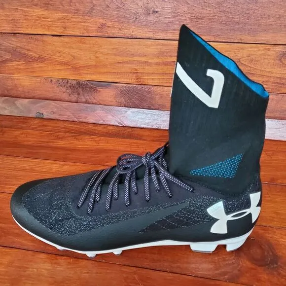 Under Armour Cleats C1N MC Men 11.5 Shine Thru The Shade‎ Black Blue White New