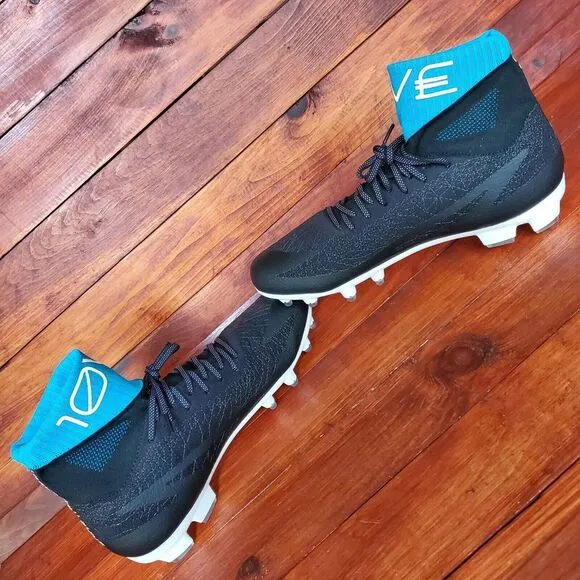 Under Armour Cleats C1N MC Men 11.5 Shine Thru The Shade‎ Black Blue White New