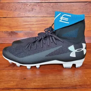 Under Armour Cleats C1N MC Men 11.5 Shine Thru The Shade‎ Black Blue White New