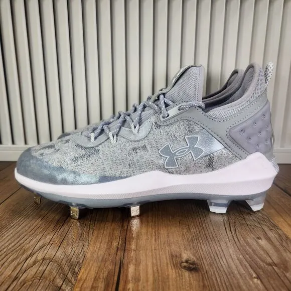 Under Armour Harper 8 Elite Men's 9 Halo Grey Metal Baseball Cleats 3026588-102