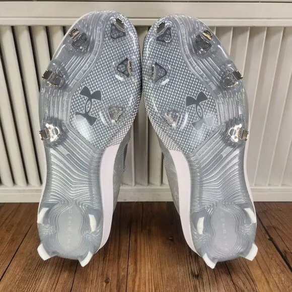 Under Armour Harper 8 Elite Men's 9 Halo Grey Metal Baseball Cleats 3026588-102