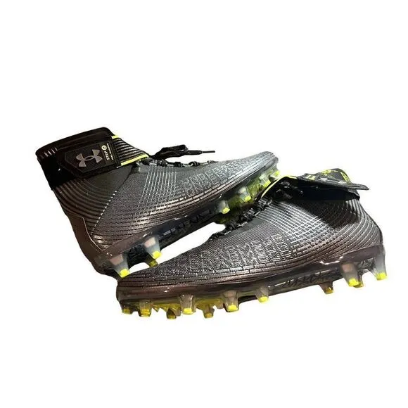 Under‎ Armour Highlight MC Football Black Jet Grey Cleats Shoes Men's Size 11