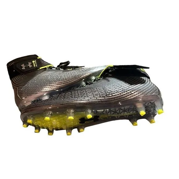 Under‎ Armour Highlight MC Football Black Jet Grey Cleats Shoes Men's Size 11