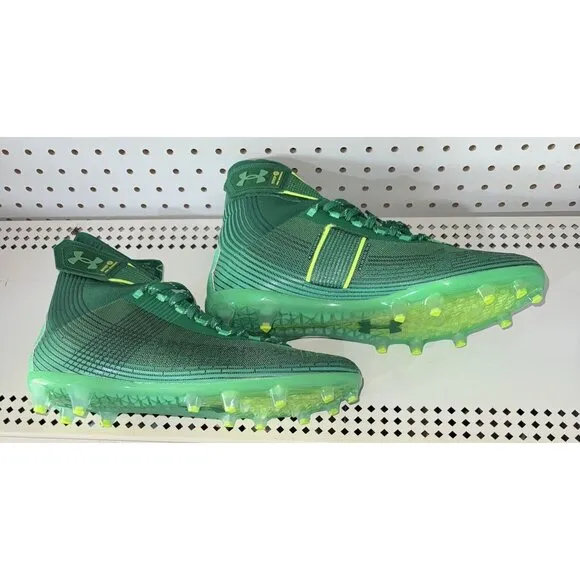 Under Armour Highlight MC Mens Football Cleats Size 13 Green Neon