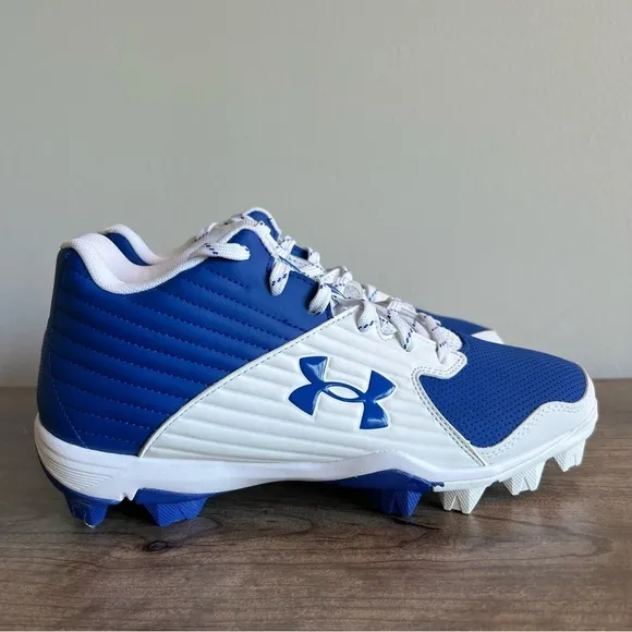 Under Armour Leadoff Mid RM Men's Baseball Blue / White Cleats Size 7 #848