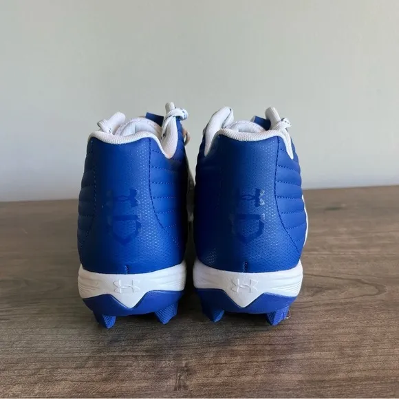 Under Armour Leadoff Mid RM Men's Baseball Blue / White Cleats Size 7 #848