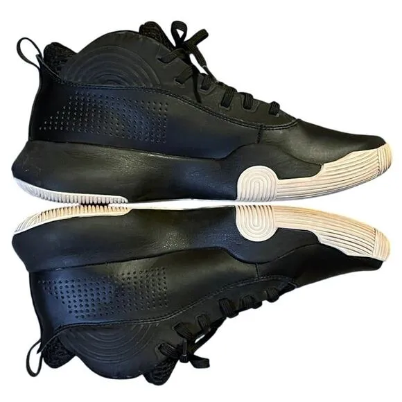 Under Armour Lockdown 4 Men's Sneakers Size 9.5 Black with White Shoes