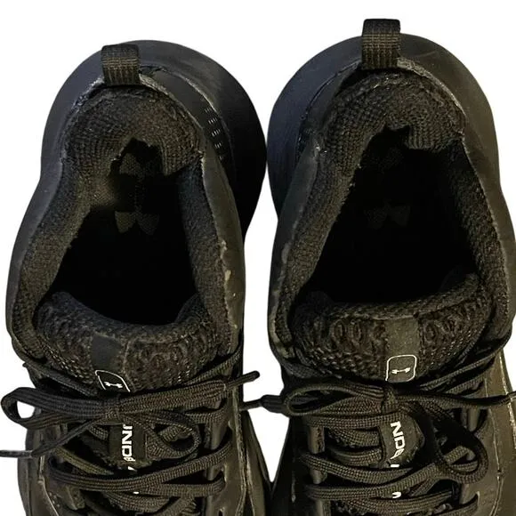 Under Armour Lockdown 4 Men's Sneakers Size 9.5 Black with White Shoes