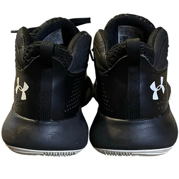 Under Armour Lockdown 4 Men's Sneakers Size 9.5 Black with White Shoes