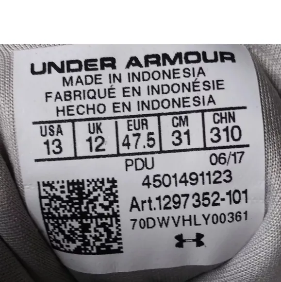 Under Armour Men Banshee Ripshot Mid White MC Lacrosse Cleats 1297352 101 Sz 13