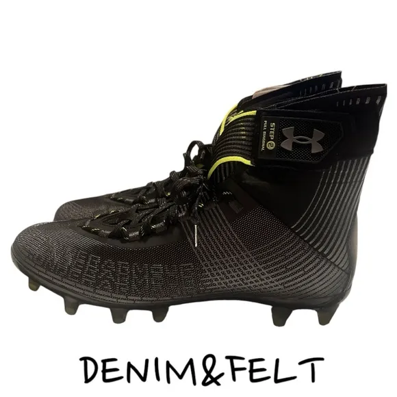 Under Armour Mens Highlight MC Football Cleat | Color: Black/Jet Grey | NEW/NWOB