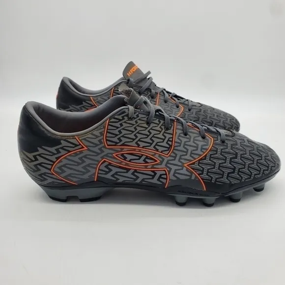 Under Armour Men's UA Corespeed Force 2.0 FG Cleats Shoes Size 13 Grey Orange