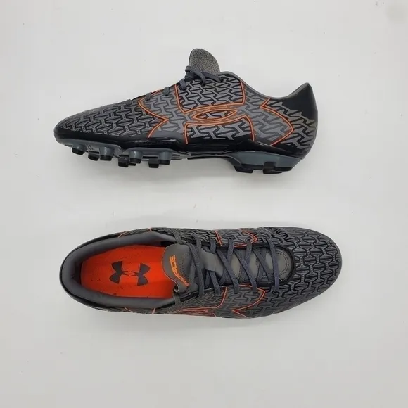 Under Armour Men's UA Corespeed Force 2.0 FG Cleats Shoes Size 13 Grey Orange