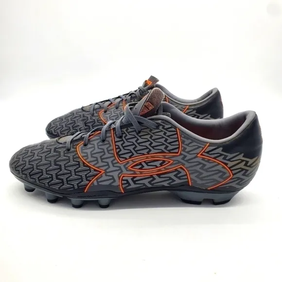 Under Armour Men's UA Corespeed Force 2.0 FG Cleats Shoes Size 13 Grey Orange
