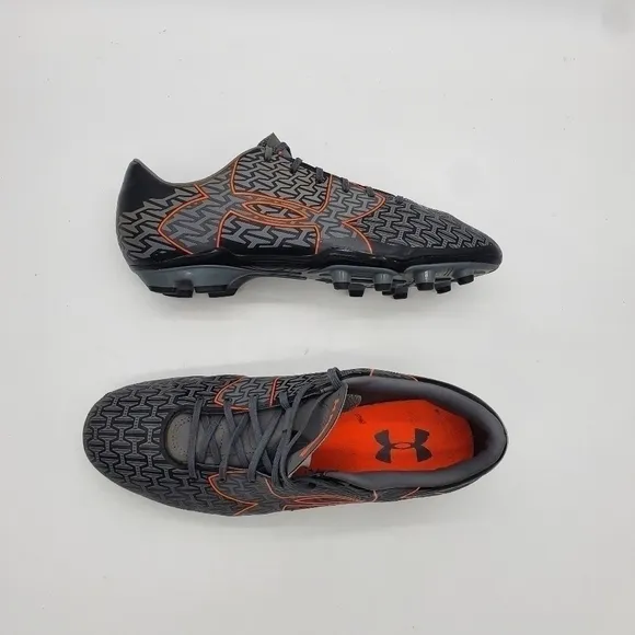 Under Armour Men's UA Corespeed Force 2.0 FG Cleats Shoes Size 13 Grey Orange