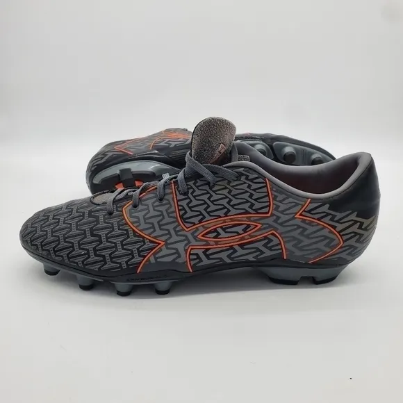 Under Armour Men's UA Corespeed Force 2.0 FG Cleats Shoes Size 13 Grey Orange