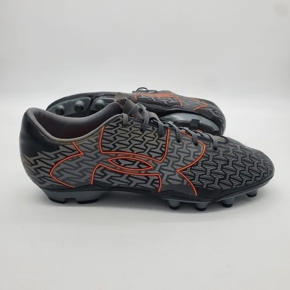 Under Armour Men's UA Corespeed Force 2.0 FG Cleats Shoes Size 13 Grey Orange