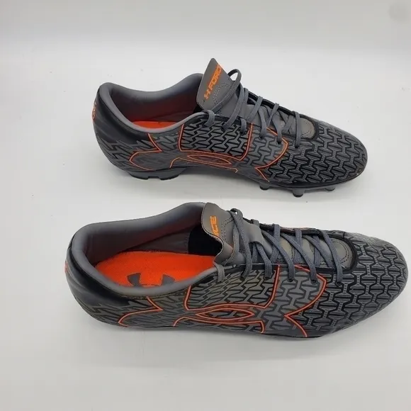 Under Armour Men's UA Corespeed Force 2.0 FG Cleats Shoes Size 13 Grey Orange