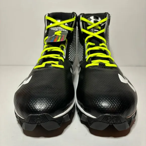 Under Armour Mens UA Hammer MC Football Cleats Mid RM 1289761-011 Black 12.5 NEW
