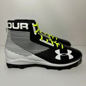 Under Armour Mens UA Hammer MC Football Cleats Mid RM 1289761-011 Black 12.5 NEW