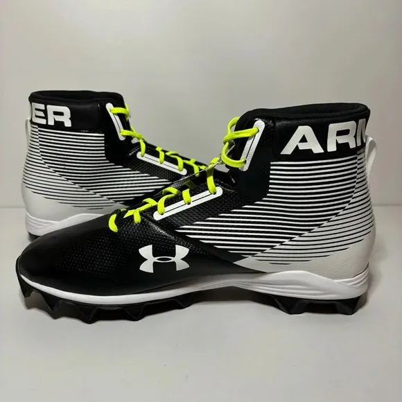 Under Armour Mens UA Hammer MC Football Cleats Mid RM 1289761-011 Black 12.5 NEW