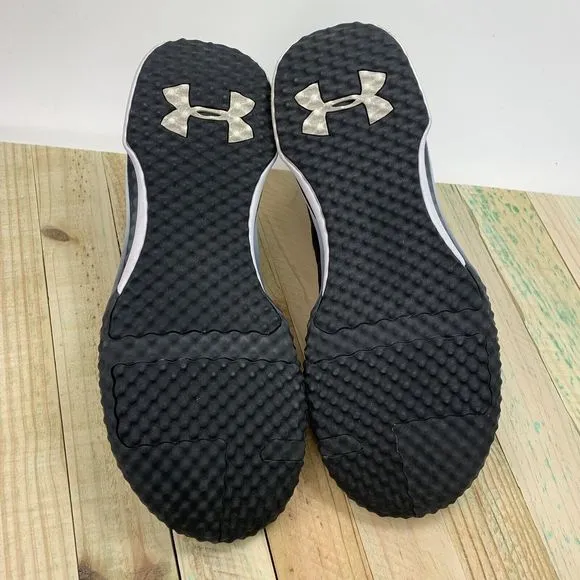 Under Armour Project Rock 1 Shoes Mens Size 8.5 Black White Training 3020788-001