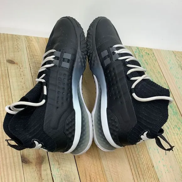 Under Armour Project Rock 1 Shoes Mens Size 8.5 Black White Training 3020788-001
