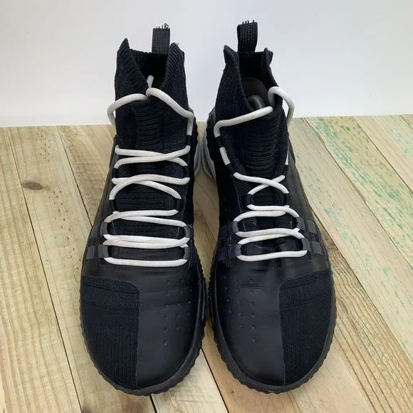 Under Armour Project Rock 1 Shoes Mens Size 8.5 Black White Training 3020788-001