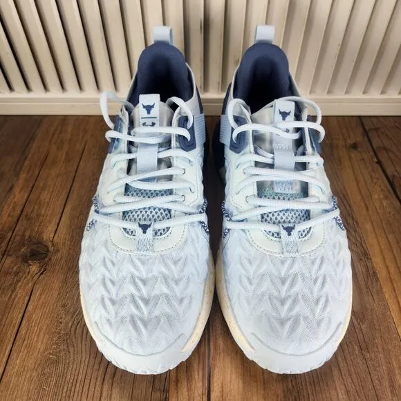 Under Armour Project Rock 6 Womens Sz 10 Halogen Blue Training Sneakers Shoes