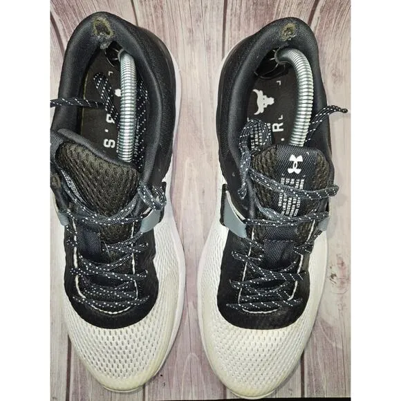 Under Armour Project Rock BSR 2 Mens 11.5 Womens 13 White Training Shoes