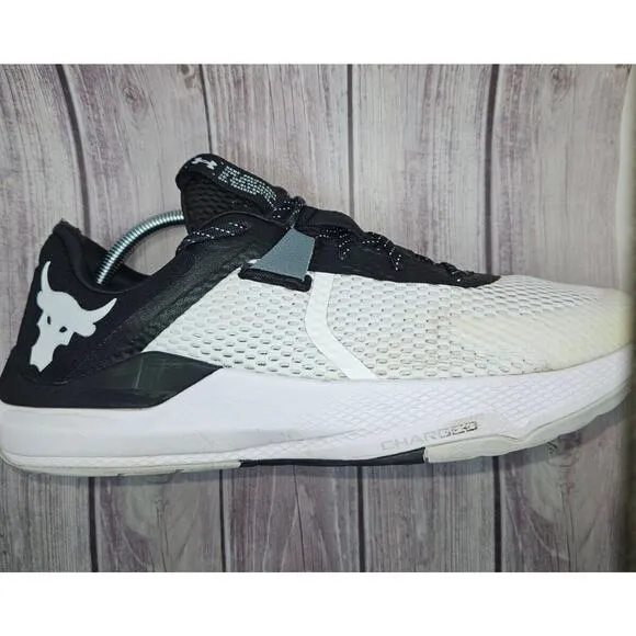 Under Armour Project Rock BSR 2 Mens 11.5 Womens 13 White Training Shoes
