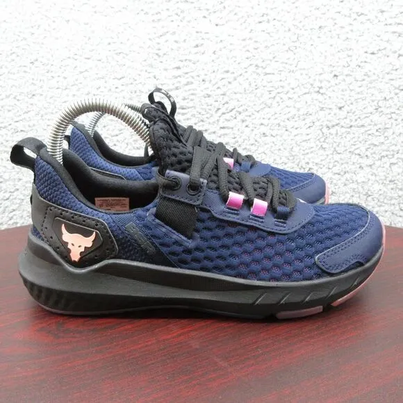Under Armour Project Rock BSR 4 Training Shoes Sneakers Youth 6Y‎ Navy Blue