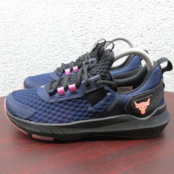 Under Armour Project Rock BSR 4 Training Shoes Sneakers Youth 6Y‎ Navy Blue