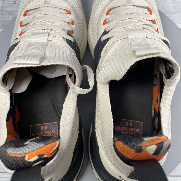 Under Armour Project Rock 4 Men’s Sz 11.5 Marble Orange gym HOVR Training Shoes