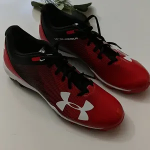 Under Armour Red Cleats Shoes Size 10