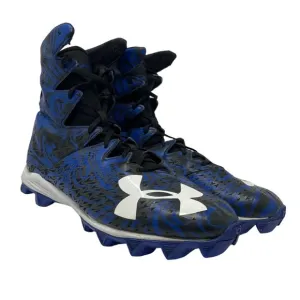 Under Armour Shoes Mens 11M‎ Blue Black Highlight LUX High Top Football Cleats