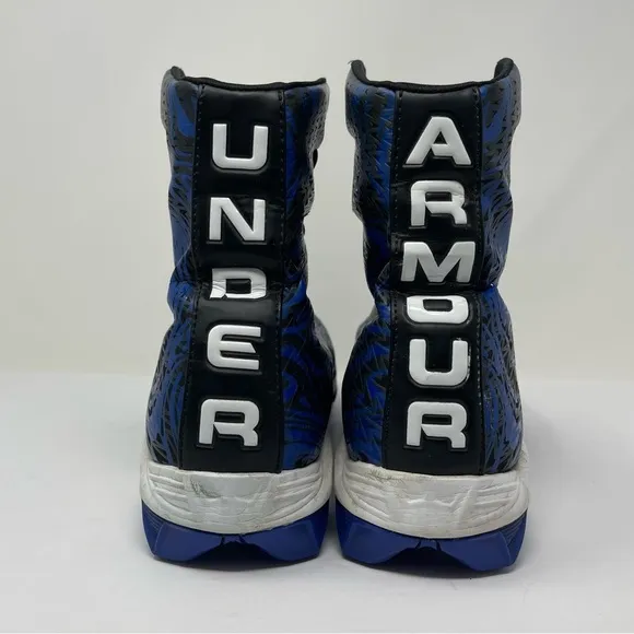 Under Armour Shoes Mens 11M‎ Blue Black Highlight LUX High Top Football Cleats