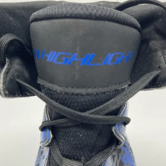 Under Armour Shoes Mens 11M‎ Blue Black Highlight LUX High Top Football Cleats