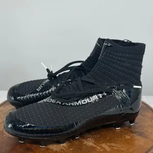 Under Armour Shoes Mens 9 Black Highlight 2 MC Knit Football Cleats SuperFoam