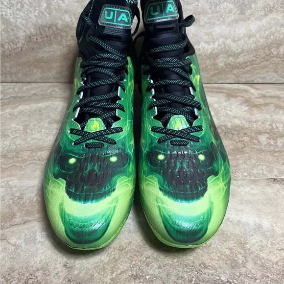 Under Armour Spotlight Lux MC LE Green Black Men's Football Cleats Size 8-14