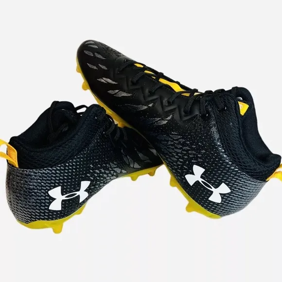 Under Armour Spotlight UA Football Cleats Black/Yellow 3023963-009 Mens Size 13