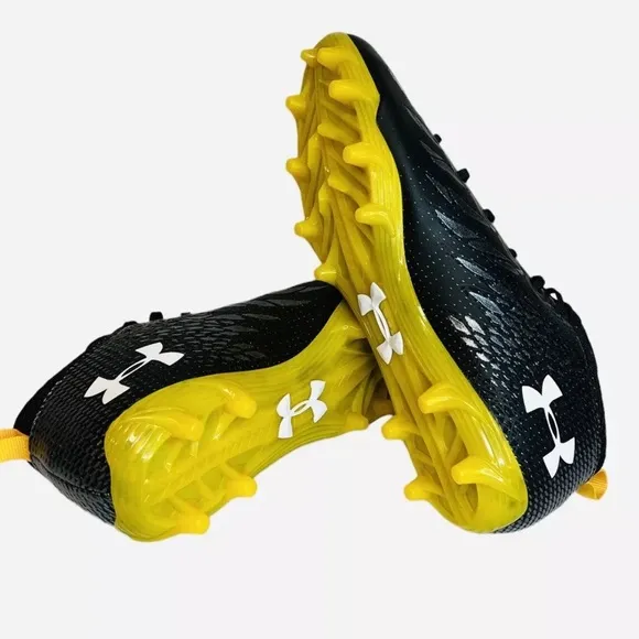 Under Armour Spotlight UA Football Cleats Black/Yellow 3023963-009 Mens Size 13