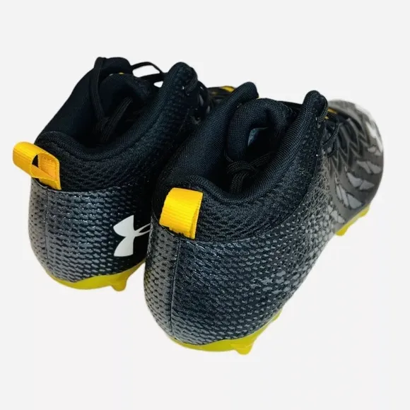 Under Armour Spotlight UA Football Cleats Black/Yellow 3023963-009 Mens Size 13