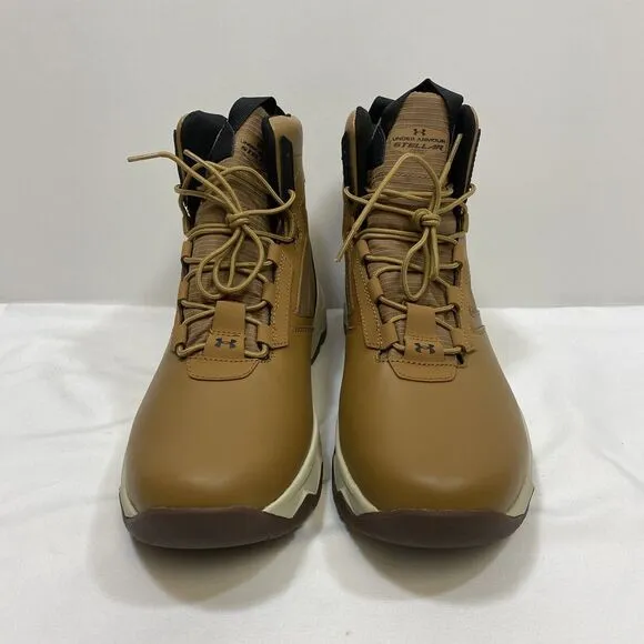 Under Armour Stellar G2 Tactical Boots Men's 9 Lite Brown 6&quot; Leather High Top