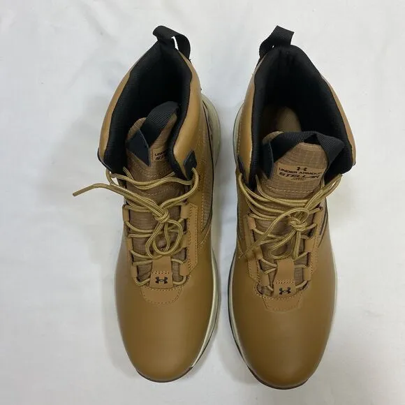 Under Armour Stellar G2 Tactical Boots Men's 9 Lite Brown 6&quot; Leather High Top