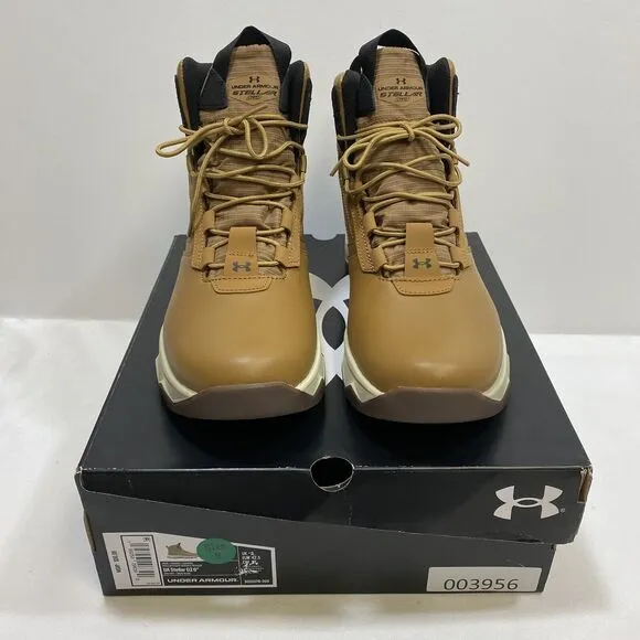 Under Armour Stellar G2 Tactical Boots Men's 9 Lite Brown 6&quot; Leather High Top