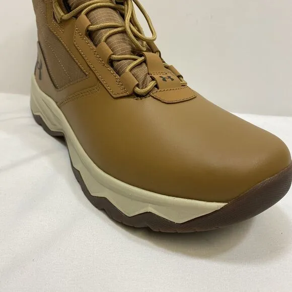 Under Armour Stellar G2 Tactical Boots Men's 9 Lite Brown 6&quot; Leather High Top